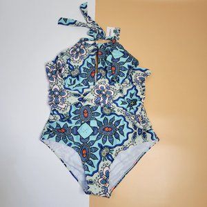 B2prity Women One Piece Swimsuit Tummy Control Swimwear V Neck size X-Large NEW